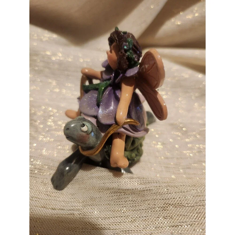 1999 Donna Little Enesco Fairy Riding Turtle 3.5-4